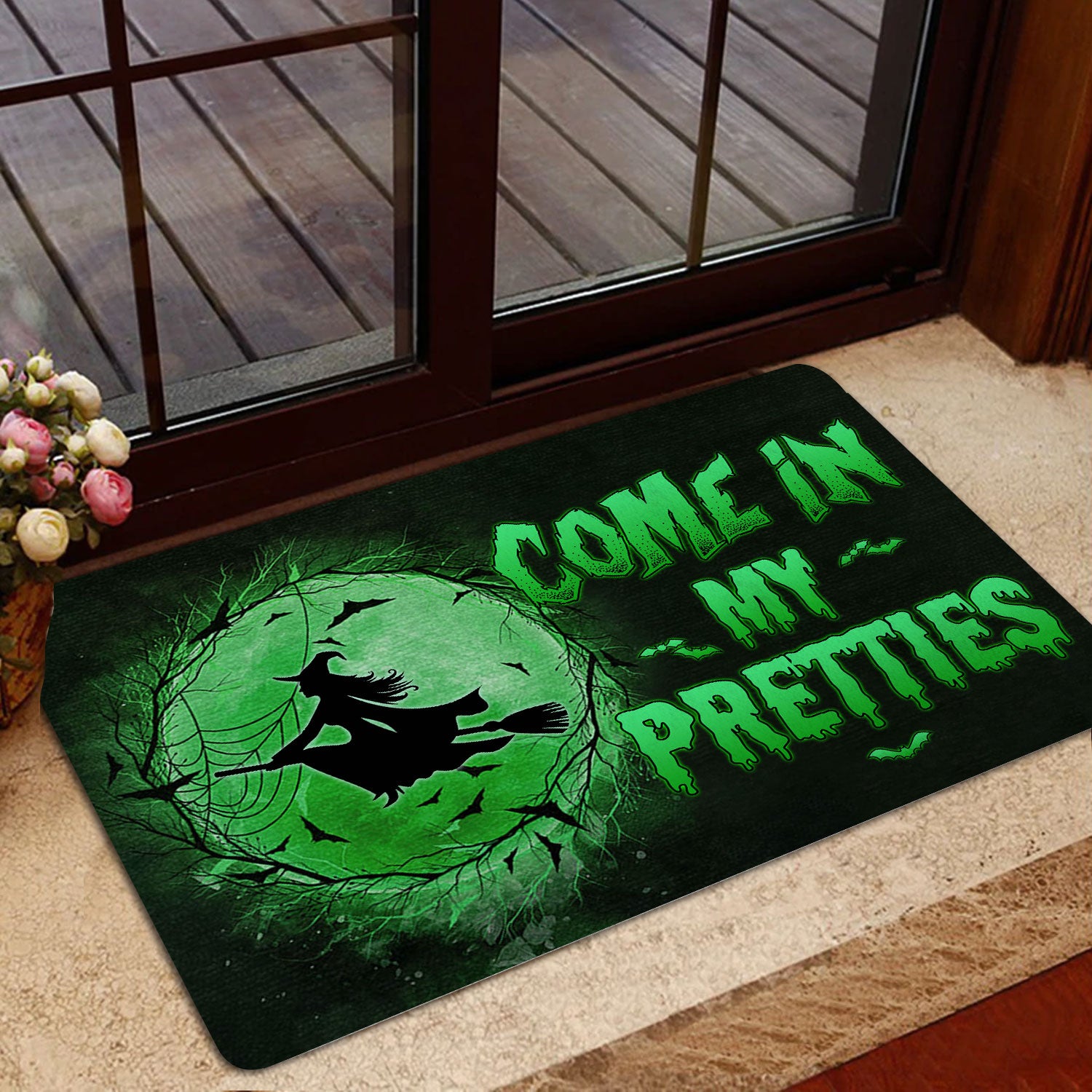 Ohaprints-Doormat-Outdoor-Indoor-Witch-Wizard-Halloween-Witches-Come-In-My-Pretties-Green-Moon-Rubber-Door-Mat-1588-