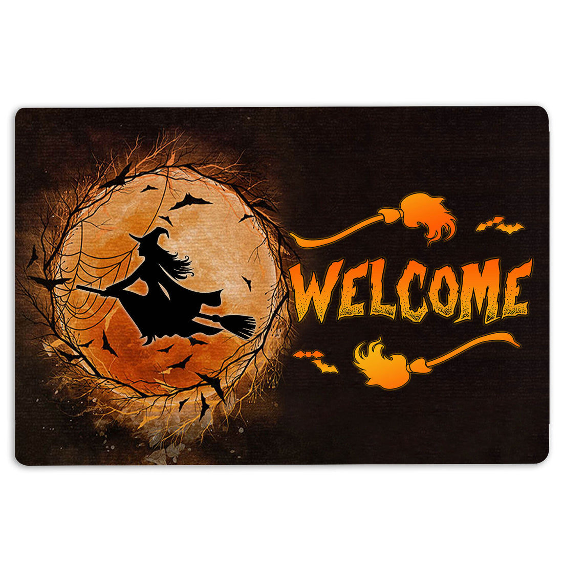 Ohaprints-Doormat-Outdoor-Indoor-Witch-Wizard-Halloween-Spell-Witches-Welcome-Rubber-Door-Mat-1590-18'' x 30''