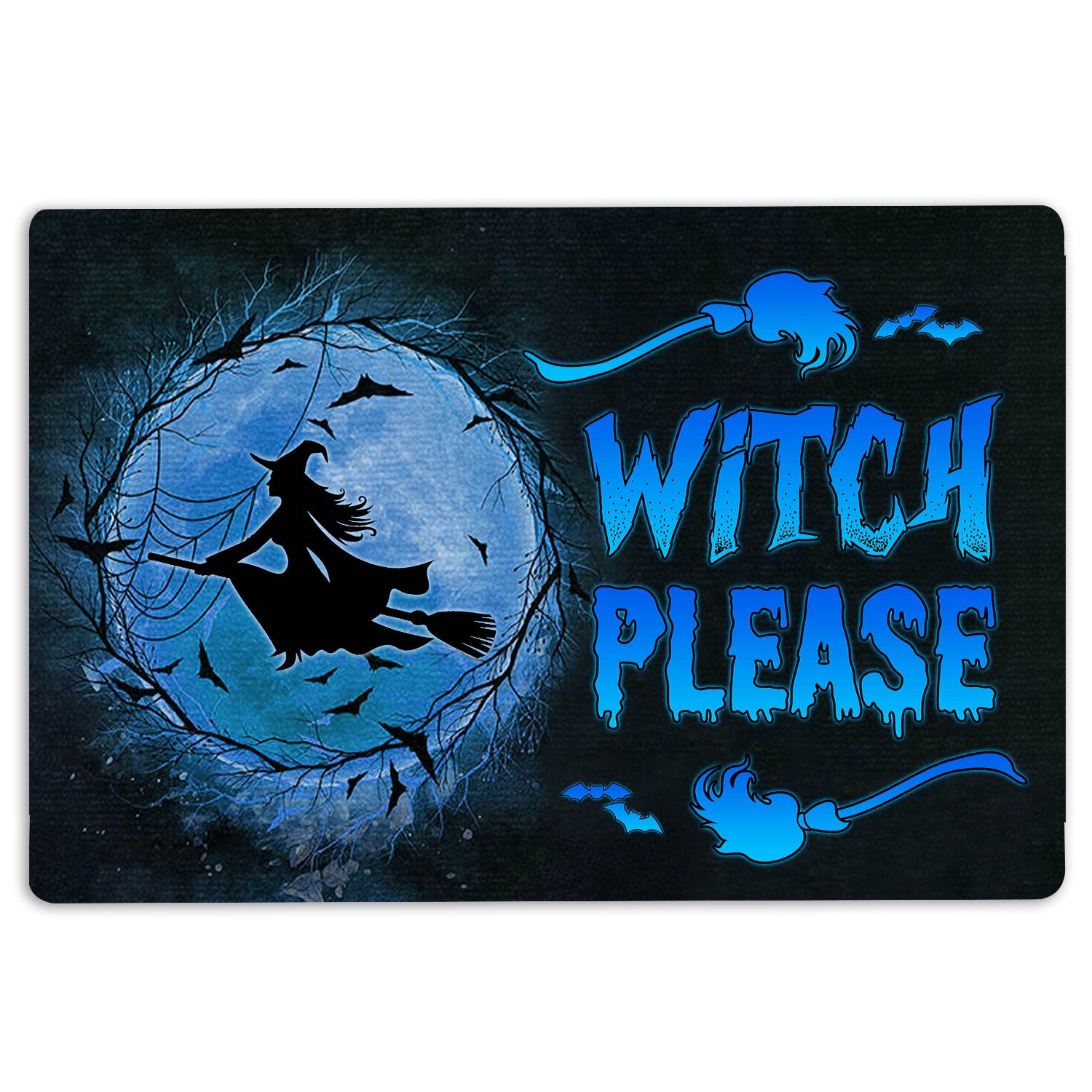 Ohaprints-Doormat-Outdoor-Indoor-Witch-Wizard-Halloween-Spell-Witches-Witch-Please-Blue-Moon-Rubber-Door-Mat-1593-18'' x 30''