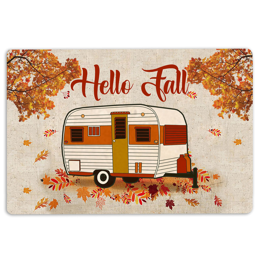 Ohaprints-Doormat-Outdoor-Indoor-Hello-Fall-Campsite-Camping-Vintage-Trailer-Fall-Autumn-Rubber-Door-Mat-1597-18'' x 30''