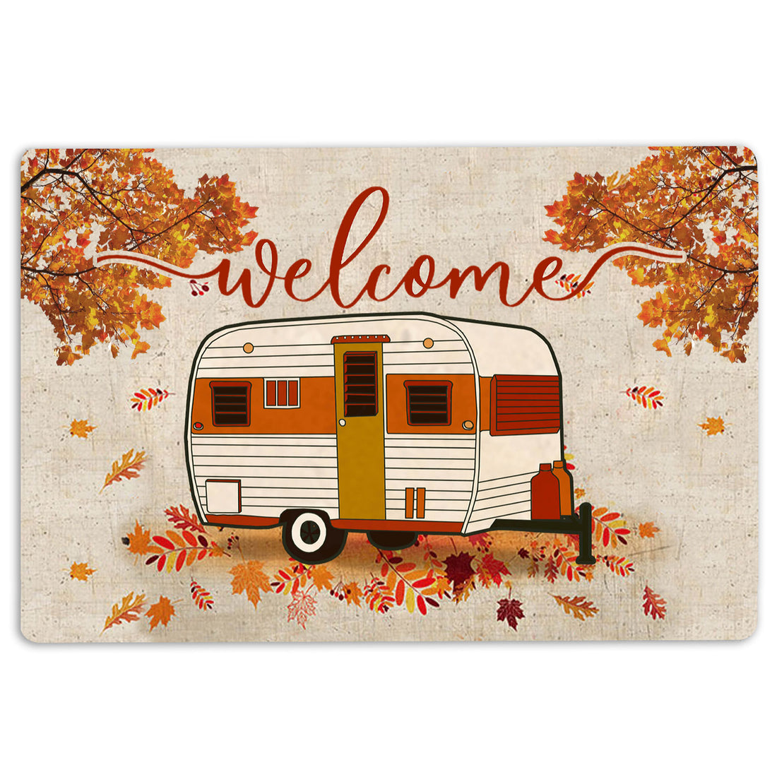 Ohaprints-Doormat-Outdoor-Indoor-Camping-Welcome-Fall-Campsite-Camping-Vintage-Trailer-Autumn-Rubber-Door-Mat-1599-18'' x 30''