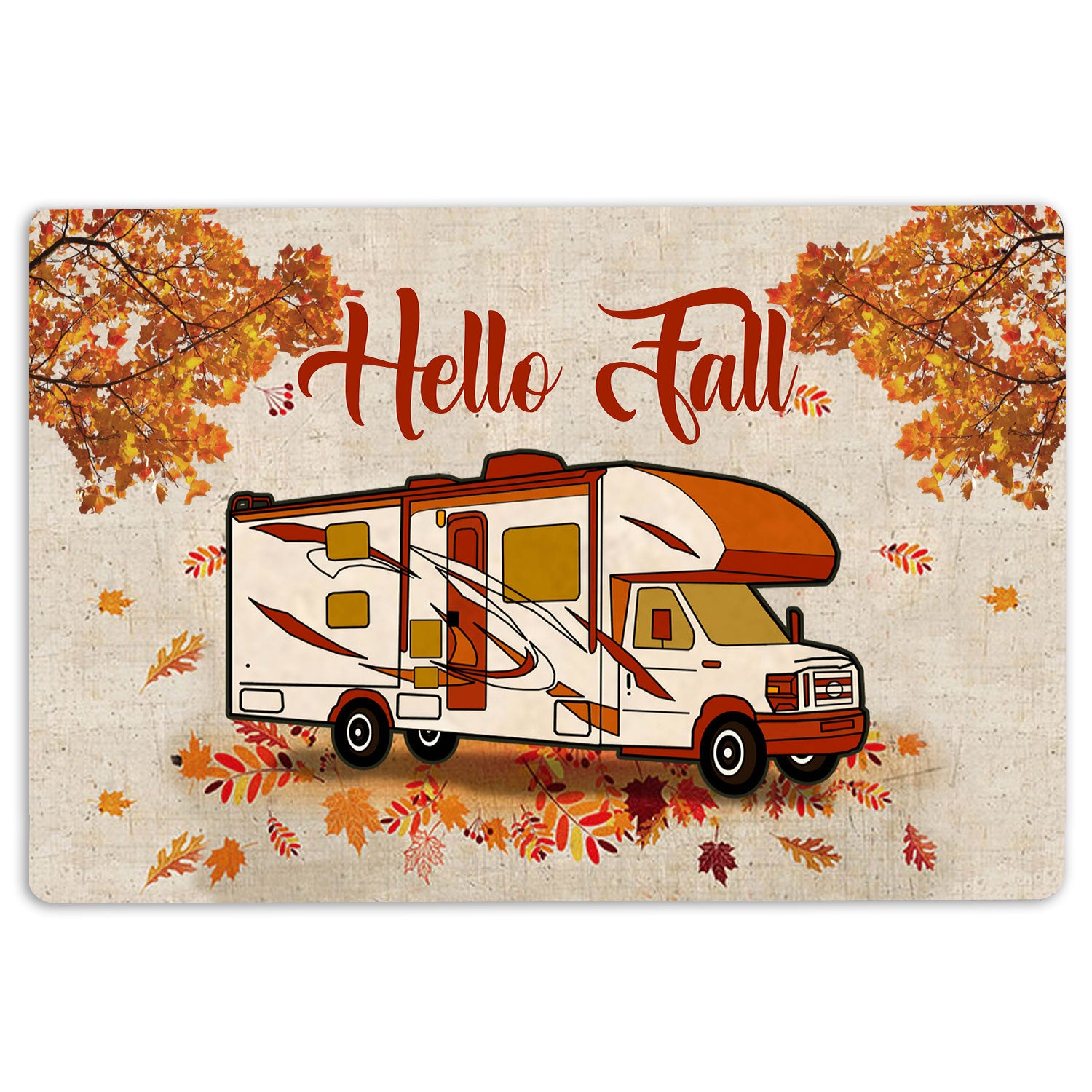 Ohaprints-Doormat-Outdoor-Indoor-Hello-Fall-Campsite-Camping-Class-C-Fall-Autumn-Rubber-Door-Mat-1600-18'' x 30''