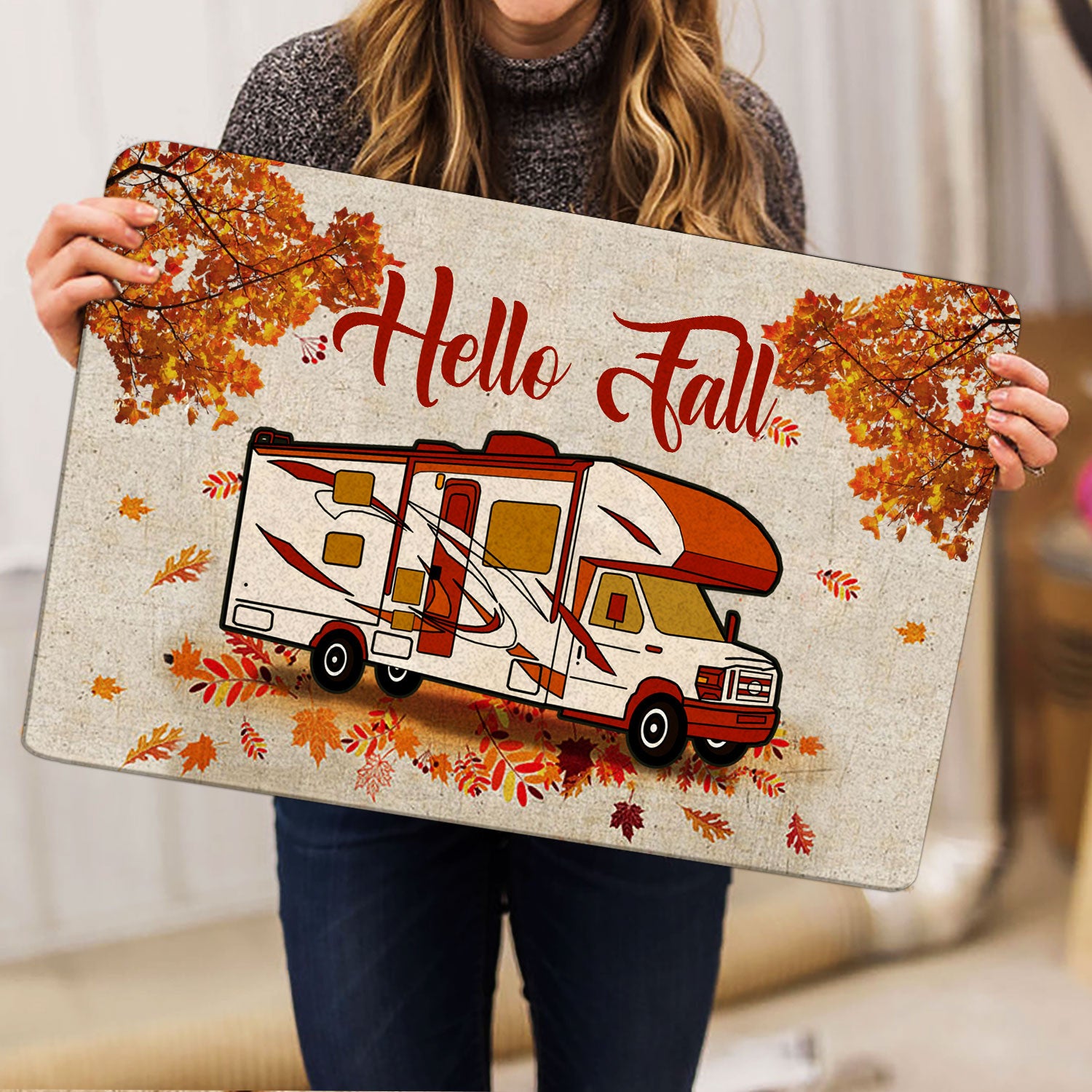 Ohaprints-Doormat-Outdoor-Indoor-Hello-Fall-Campsite-Camping-Class-C-Fall-Autumn-Rubber-Door-Mat-1600-