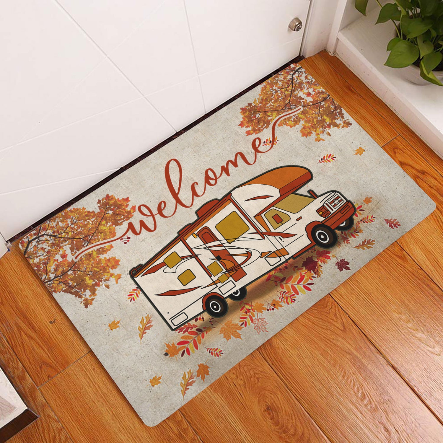 Ohaprints-Doormat-Outdoor-Indoor-Camping-Welcome-Campsite-Camping-Class-C-Fall-Autumn-Rubber-Door-Mat-1603-