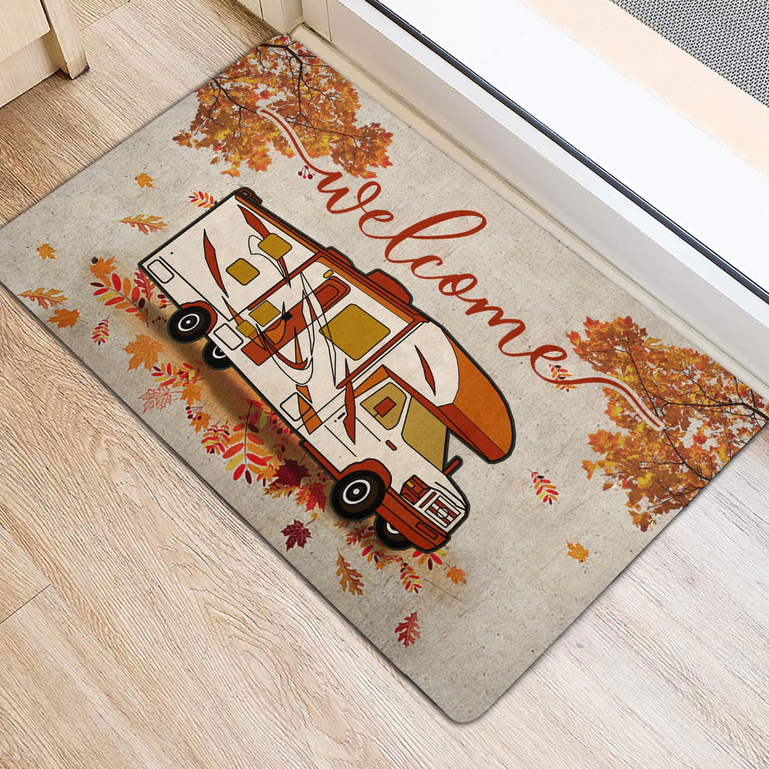 Ohaprints-Doormat-Outdoor-Indoor-Camping-Welcome-Campsite-Camping-Class-C-Fall-Autumn-Rubber-Door-Mat-1603-