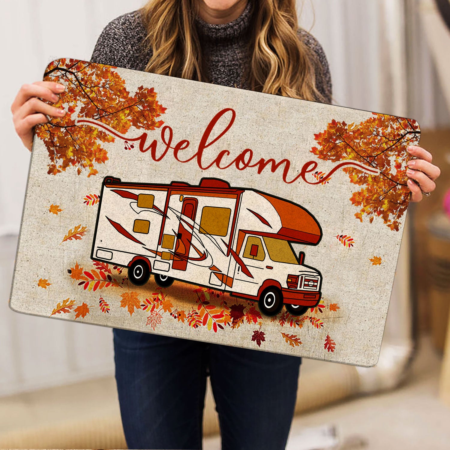 Ohaprints-Doormat-Outdoor-Indoor-Camping-Welcome-Campsite-Camping-Class-C-Fall-Autumn-Rubber-Door-Mat-1603-