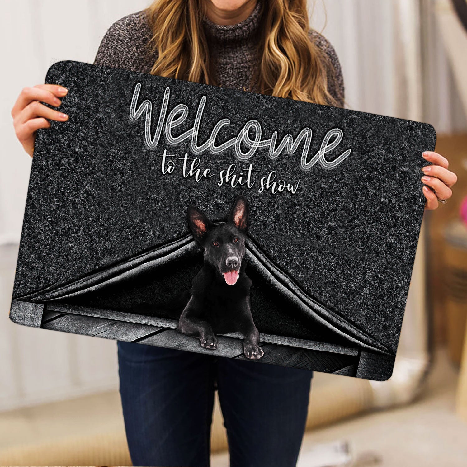 Ohaprints-Doormat-Outdoor-Indoor-Black-German-Shepherd-Welcome-To-The-Shitshow-Gift-For-Dog-Lover-Rubber-Door-Mat-1610-