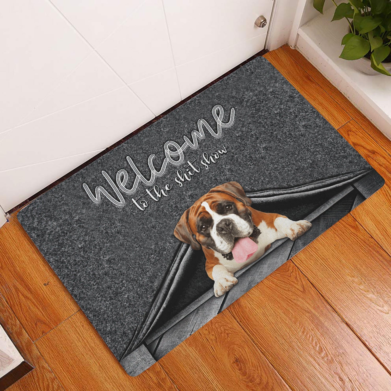 Ohaprints-Doormat-Outdoor-Indoor-Boxer-Dog-Welcome-To-The-Shitshow-Gifts-For-Dog-Lovers-Rubber-Door-Mat-1614-