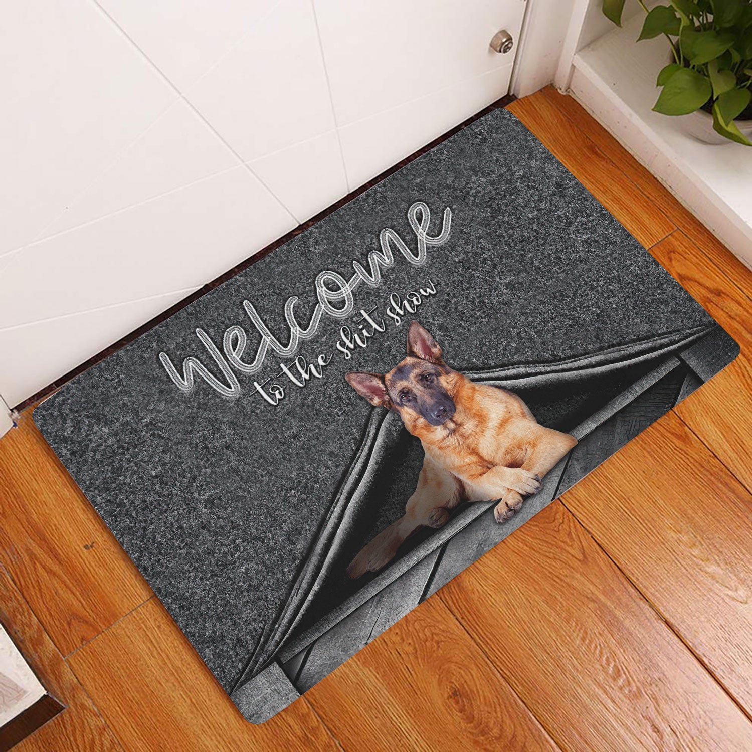 Ohaprints-Doormat-Outdoor-Indoor-German-Shepherd-Dog-Welcome-To-The-Shitshow-Gifts-For-Dog-Lovers-Rubber-Door-Mat-1623-