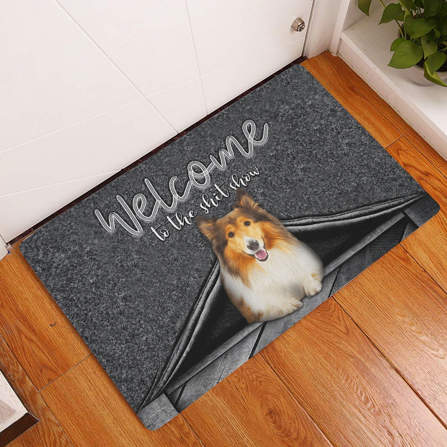 Ohaprints-Doormat-Outdoor-Indoor-Rough-Collie-Dog-Welcome-To-The-Shitshow-Gifts-For-Dog-Lovers-Rubber-Door-Mat-1630-