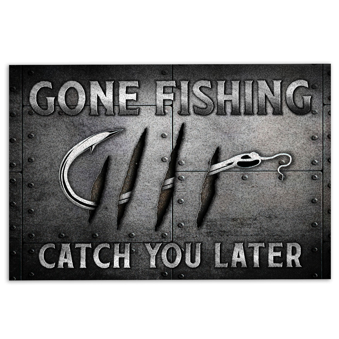 Ohaprints-Doormat-Outdoor-Indoor-Gone-Fishing-Catch-You-Later-Fishing-Hook-Fisherman-Rubber-Door-Mat-699-18'' x 30''