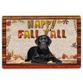 Ohaprints-Doormat-Outdoor-Indoor-Black-Labrador-Dog-Happy-Fall-Y'All-Pumpkin-Spice-Maple-Leaf-Rubber-Door-Mat-1666-18'' x 30''