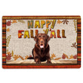 Ohaprints-Doormat-Outdoor-Indoor-Chocolate-Labrador-Dog-Happy-Fall-Y'All-Pumpkin-Spice-Maple-Leaf-Rubber-Door-Mat-1671-18'' x 30''