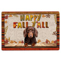 Ohaprints-Doormat-Outdoor-Indoor-Dachshund-Dog-Happy-Fall-Y'All-Pumpkin-Spice-Maple-Leaf-Rubber-Door-Mat-1673-18'' x 30''