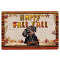 Ohaprints-Doormat-Outdoor-Indoor-Black-Tan-Dachshund-Happy-Fall-Y'All-Pumpkin-Spice-Maple-Leaf-Rubber-Door-Mat-1674-18'' x 30''