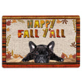 Ohaprints-Doormat-Outdoor-Indoor-French-Bulldog-Dog-Happy-Fall-Y'All-Pumpkin-Spice-Maple-Leaf-Rubber-Door-Mat-1677-18'' x 30''