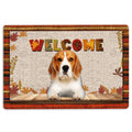 Ohaprints-Doormat-Outdoor-Indoor-Beagle-Dog-Welcome-Fall-Autumn-Pumpkin-Spice-Maple-Leaf-Rubber-Door-Mat-1693-18'' x 30''