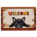 Ohaprints-Doormat-Outdoor-Indoor-French-Bulldog-Dog-Welcome-Fall-Autumn-Pumpkin-Spice-Maple-Leaf-Rubber-Door-Mat-1705-18'' x 30''