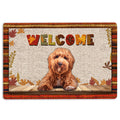 Ohaprints-Doormat-Outdoor-Indoor-Poodle-Dog-Welcome-Fall-Autumn-Pumpkin-Spice-Maple-Leaf-Rubber-Door-Mat-1710-18'' x 30''