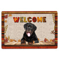 Ohaprints-Doormat-Outdoor-Indoor-Rottweiler-Dog-Welcome-Fall-Autumn-Pumpkin-Spice-Maple-Leaf-Rubber-Door-Mat-1712-18'' x 30''