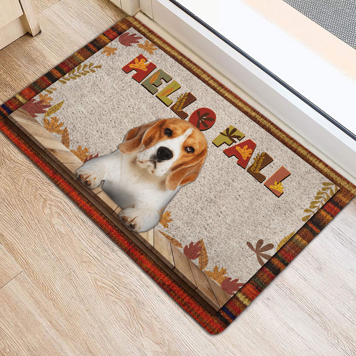 Ohaprints-Doormat-Outdoor-Indoor-Beagle-Dog-Hello-Fall-Pumpkin-Spice-Maple-Leaf-Autumn-Rubber-Door-Mat-1721-