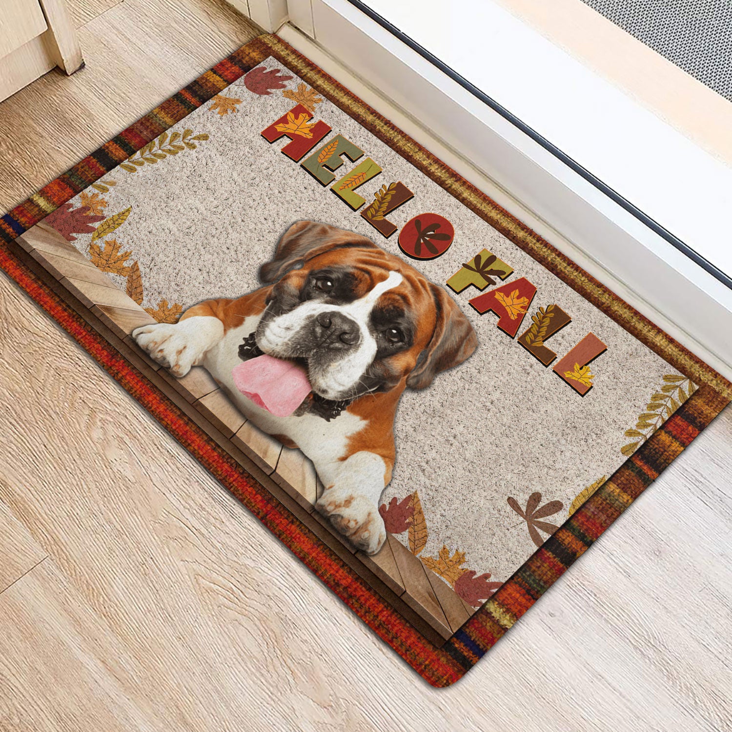 Ohaprints-Doormat-Outdoor-Indoor-Boxer-Dog-Hello-Fall-Pumpkin-Spice-Maple-Leaf-Autumn-Rubber-Door-Mat-1726-