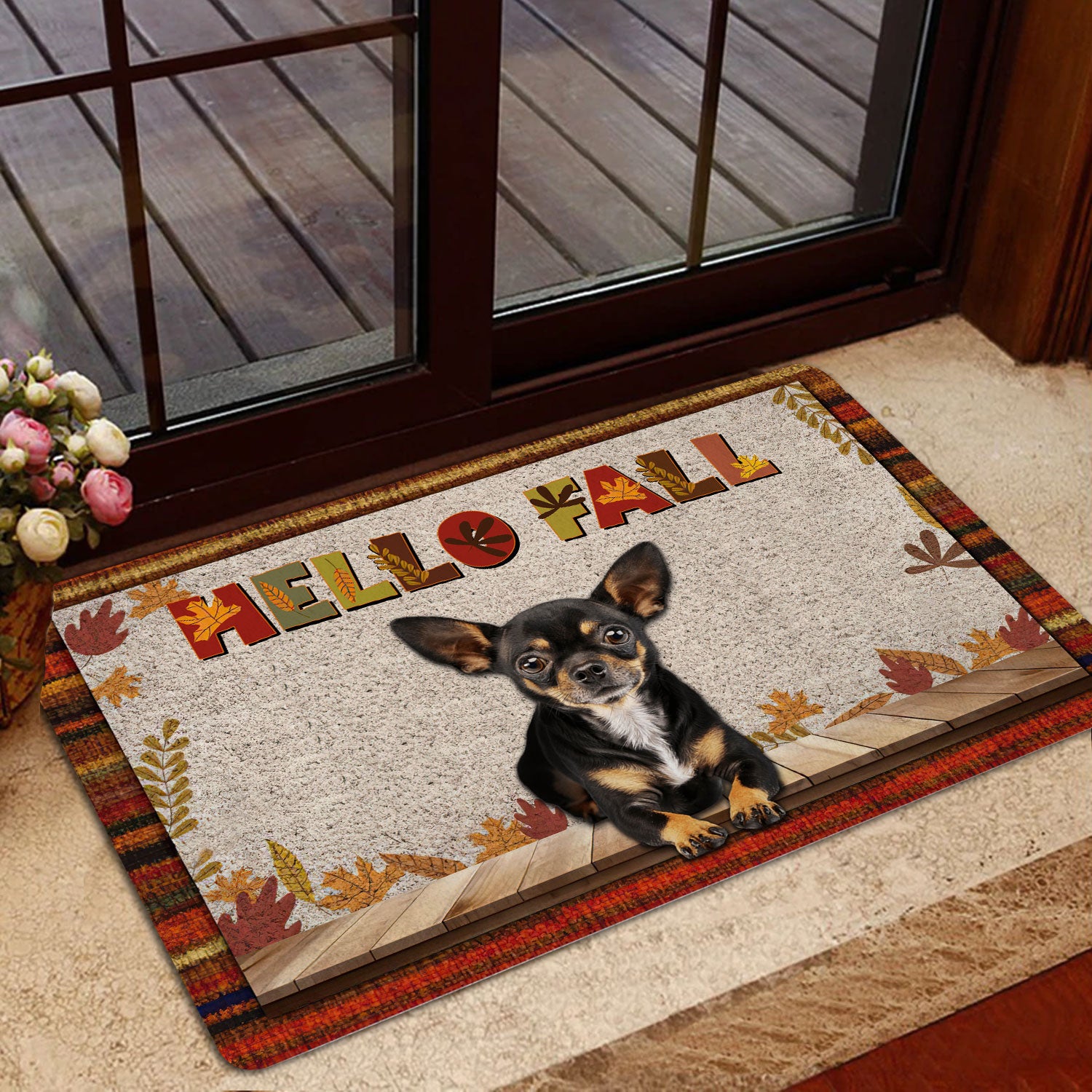 Ohaprints-Doormat-Outdoor-Indoor-Chihuahua-Dog-Hello-Fall-Pumpkin-Spice-Maple-Leaf-Autumn-Rubber-Door-Mat-1727-