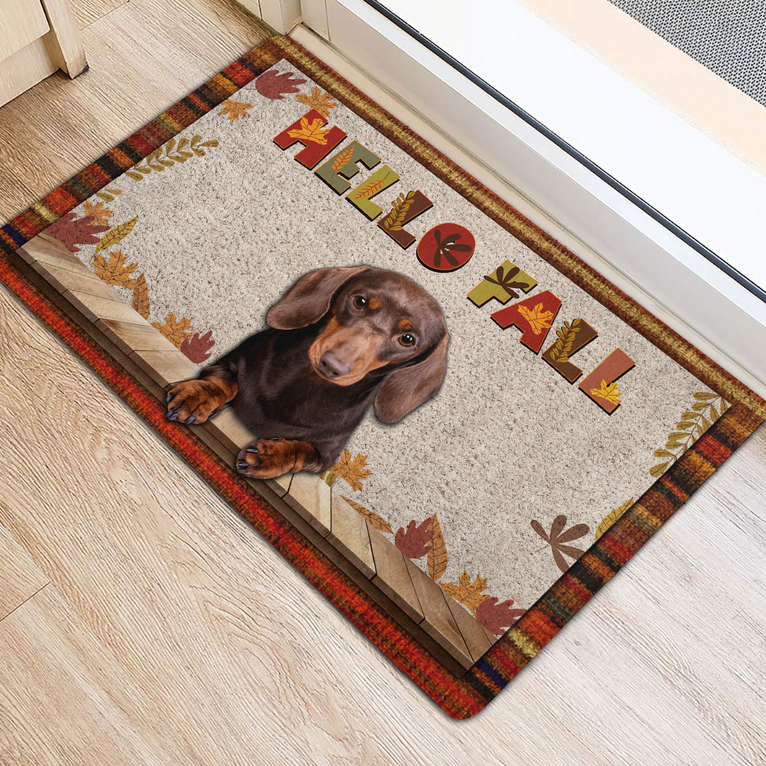 Ohaprints-Doormat-Outdoor-Indoor-Dachshund-Dog-Hello-Fall-Pumpkin-Spice-Maple-Leaf-Autumn-Rubber-Door-Mat-1730-