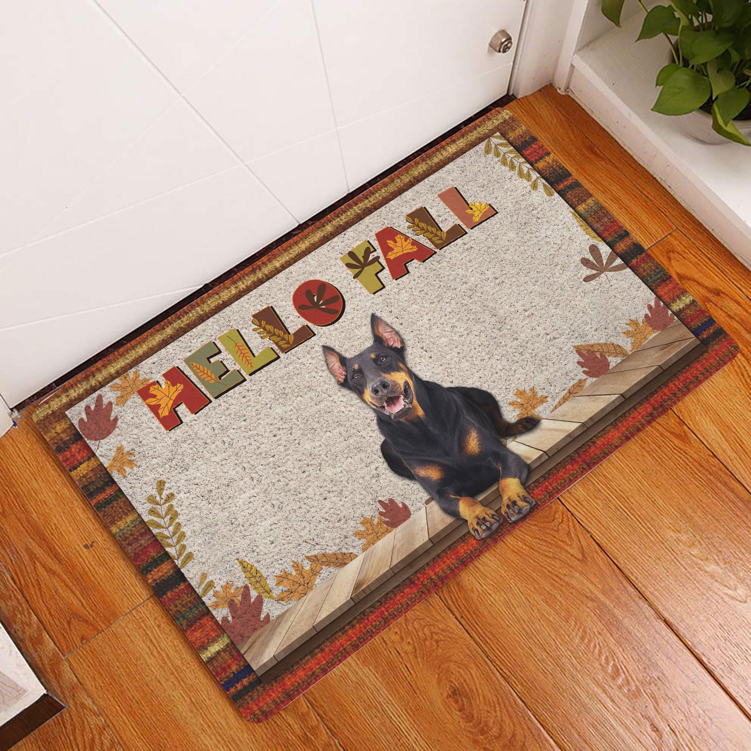 Ohaprints-Doormat-Outdoor-Indoor-Dobermann-Dog-Hello-Fall-Pumpkin-Spice-Maple-Leaf-Autumn-Rubber-Door-Mat-1732-