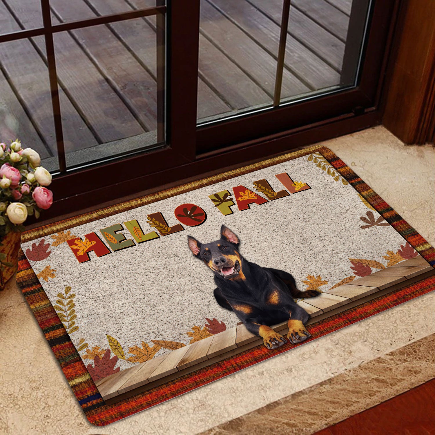 Ohaprints-Doormat-Outdoor-Indoor-Dobermann-Dog-Hello-Fall-Pumpkin-Spice-Maple-Leaf-Autumn-Rubber-Door-Mat-1732-