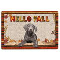 Ohaprints-Doormat-Outdoor-Indoor-Silver-Labrador-Dog-Hello-Fall-Pumpkin-Spice-Maple-Leaf-Autumn-Rubber-Door-Mat-1745-18'' x 30''