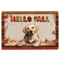 Ohaprints-Doormat-Outdoor-Indoor-Yellow-Labrador-Dog-Hello-Fall-Pumpkin-Spice-Maple-Leaf-Autumn-Rubber-Door-Mat-1747-18'' x 30''