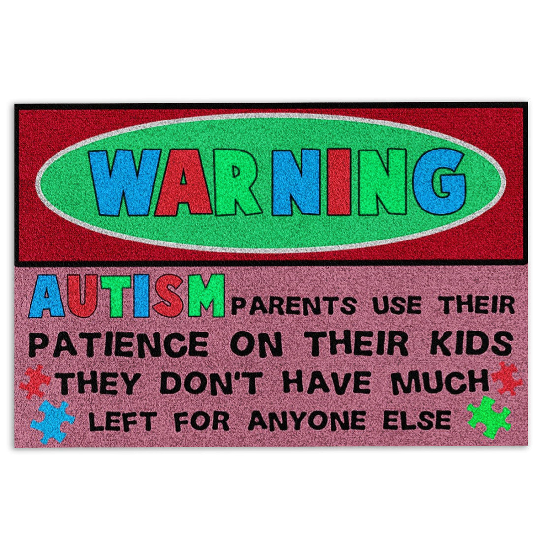 Ohaprints-Doormat-Outdoor-Indoor-Autism-Warning-Autism-Parents-Use-Their-Patience-On-Their-Kids-Rubber-Door-Mat-719-18'' x 30''