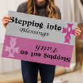 Ohaprints-Doormat-Outdoor-Indoor-Breast-Cancer-Stepping-Into-Blessings-Blessing-Out-On-Faith-Rubber-Door-Mat-721-