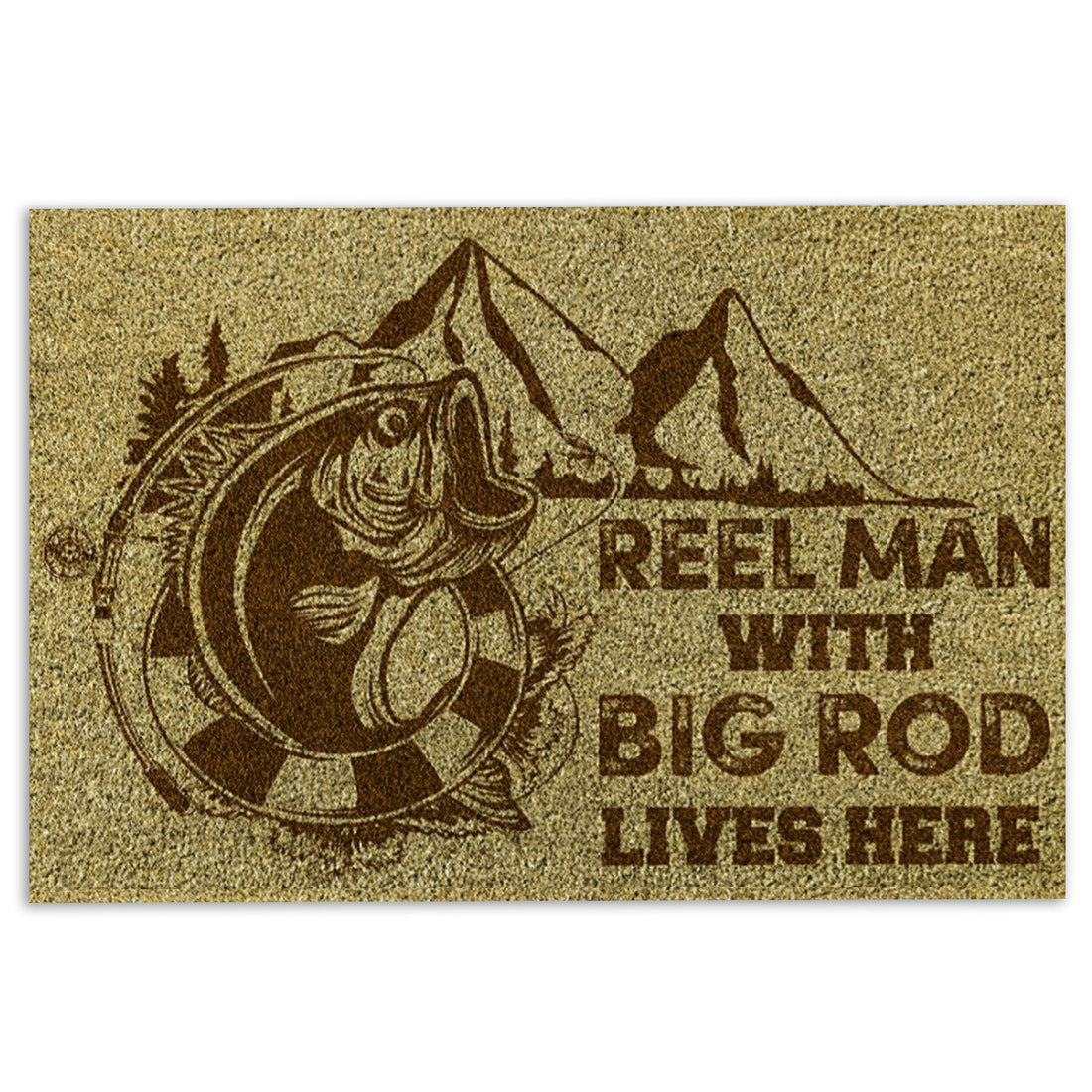 Ohaprints-Doormat-Outdoor-Indoor-Fishing-Reel-Man-With-Big-Rod-Lives-Here-Fisherman-Fishermen-Rubber-Door-Mat-722-18'' x 30''