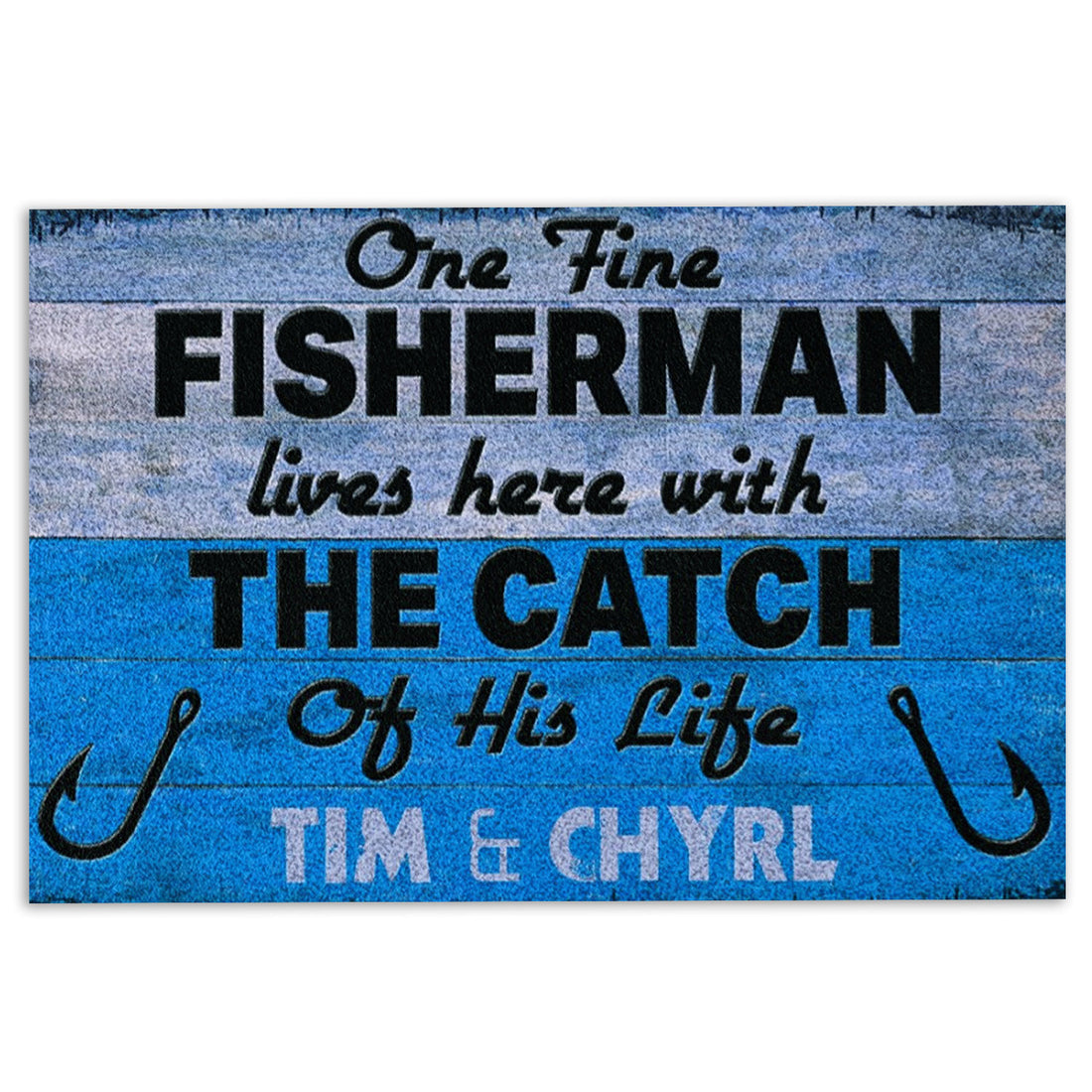 Ohaprints-Doormat-Outdoor-Indoor-Fishing-One-Fine-Fisherman-Live-Here-Custom-Personalized-Name-Rubber-Door-Mat-728-18'' x 30''