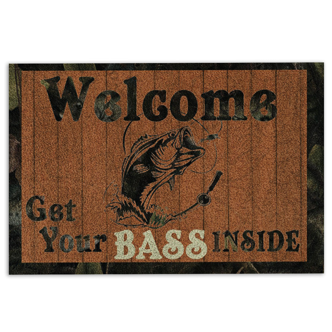 Ohaprints-Doormat-Outdoor-Indoor-Fishing-Welcome-Get-Your-Bass-Inside-Fisherman-Fishermen-Rubber-Door-Mat-729-18'' x 30''