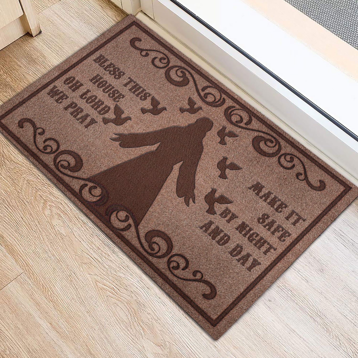 Ohaprints-Doormat-Outdoor-Indoor-God-Family-Bless-This-House-Oh-Lord-We-Pray-Rubber-Door-Mat-731-