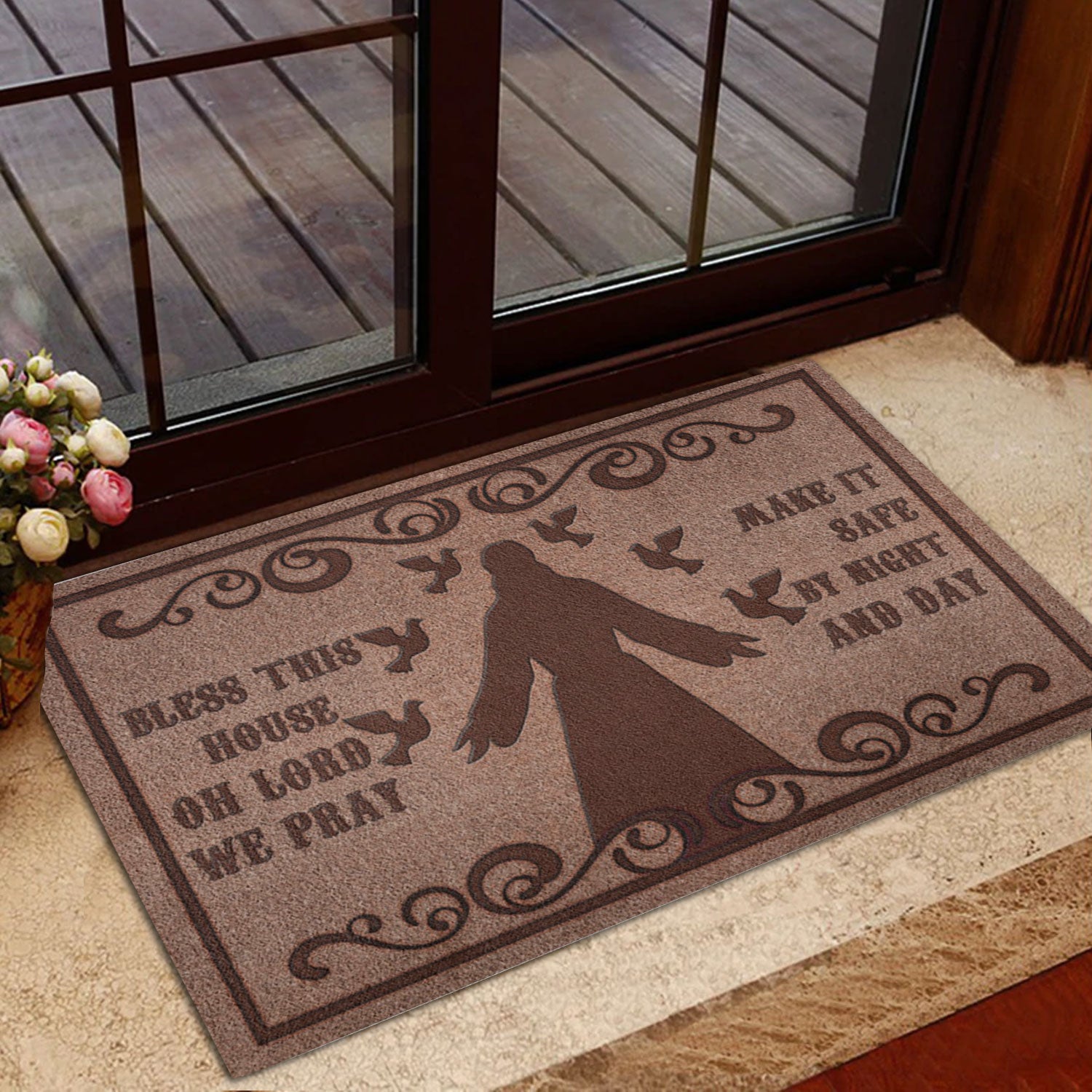 Ohaprints-Doormat-Outdoor-Indoor-God-Family-Bless-This-House-Oh-Lord-We-Pray-Rubber-Door-Mat-731-