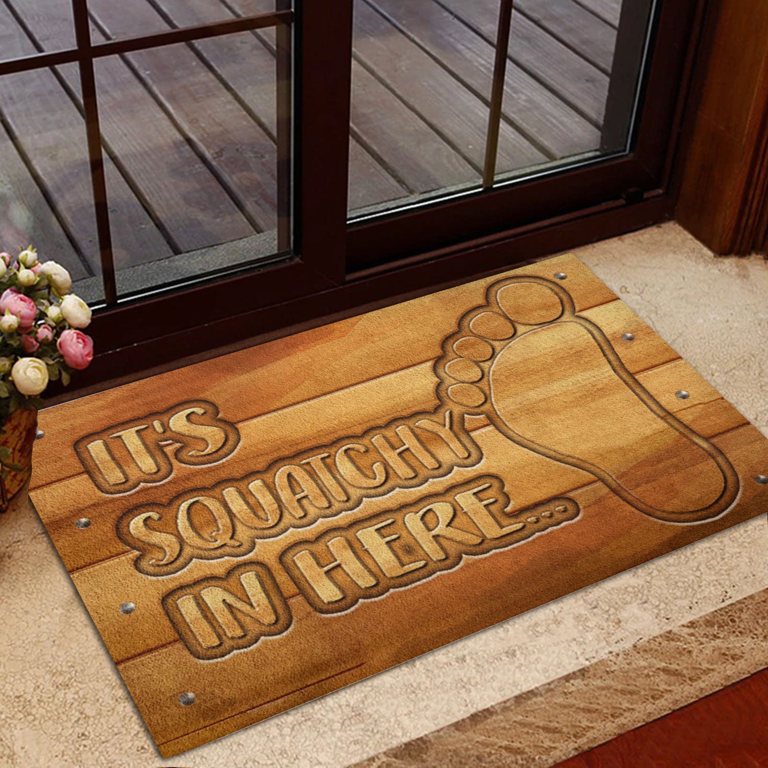 Ohaprints-Doormat-Outdoor-Indoor-Bigfoot-It'S-Squatchy-In-Here-Rubber-Door-Mat-733-