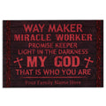 Ohaprints-Doormat-Outdoor-Indoor-Way-Maker-Miracle-Worker-Promise-Keeper-Custom-Personalized-Name-Rubber-Door-Mat-734-18'' x 30''