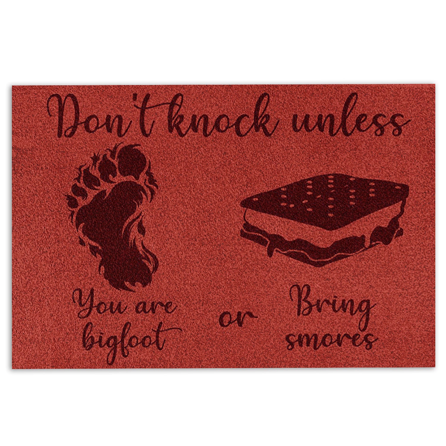 Ohaprints-Doormat-Outdoor-Indoor-Bigfoot-Don'T-Knock-Unless-Rubber-Door-Mat-736-18'' x 30''