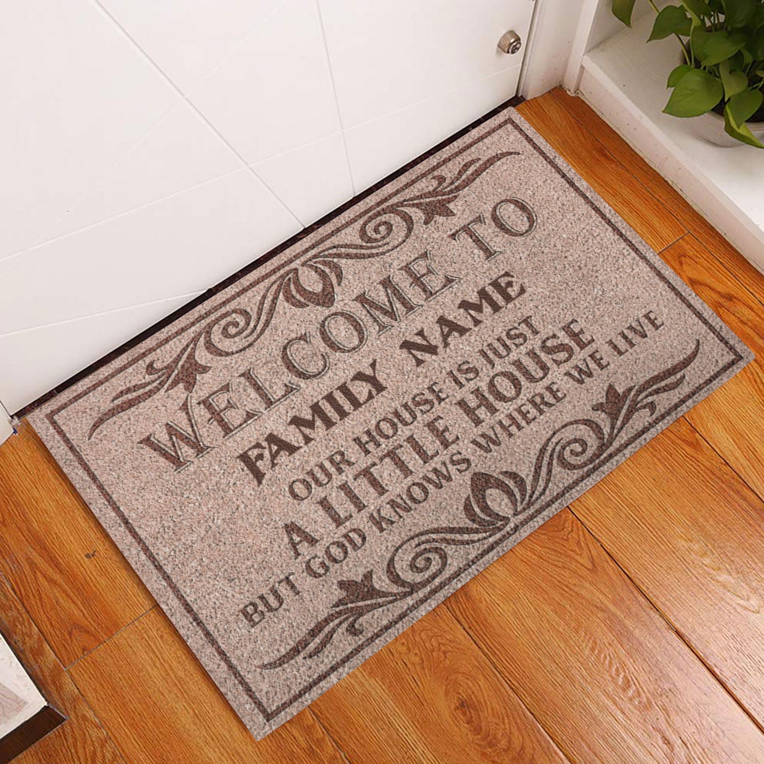 Ohaprints-Doormat-Outdoor-Indoor-God-Family-Welcome-To-Our-House-Custom-Personalized-Name-Rubber-Door-Mat-739-