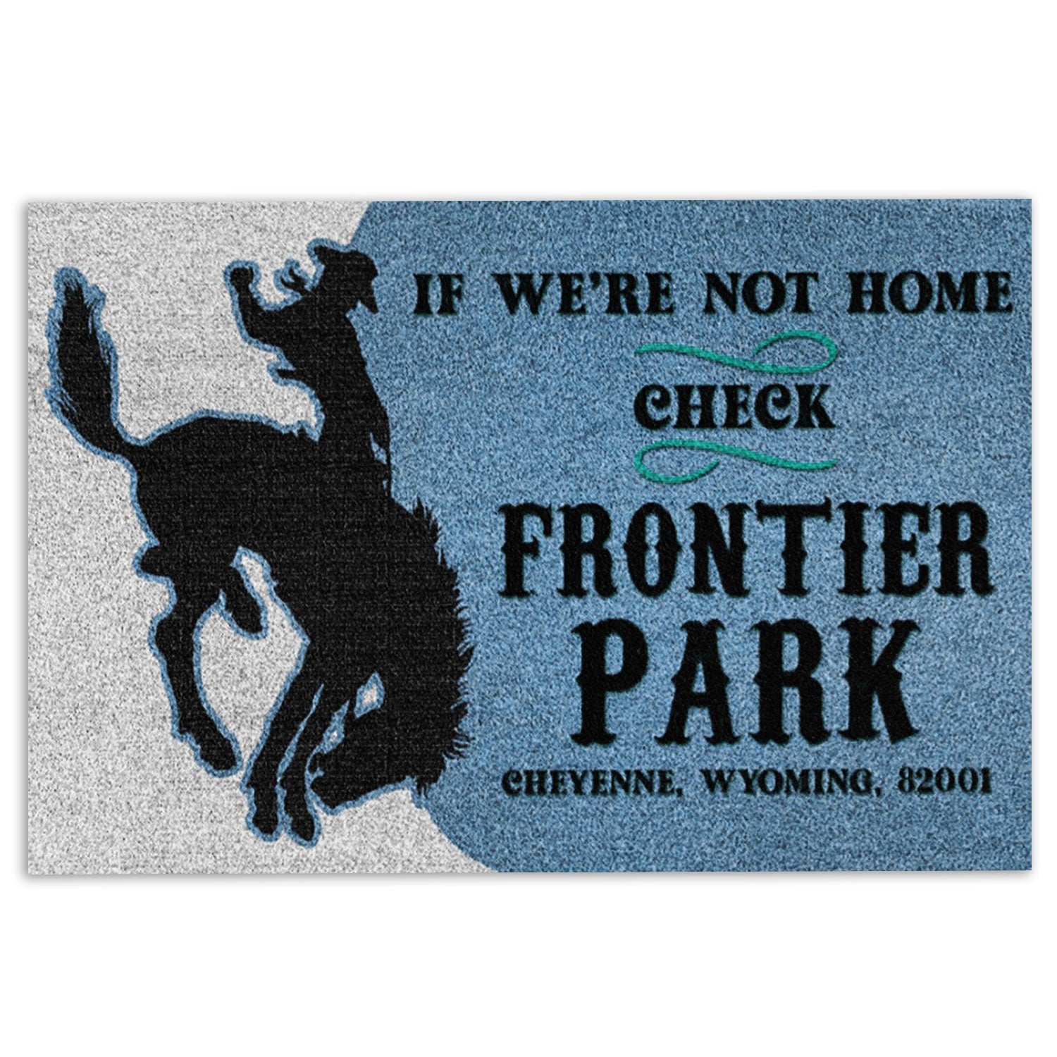 Ohaprints-Doormat-Outdoor-Indoor-Cowboy-Cowgirl-Check-Frontier-Park-Custom-Personalized-Name-Rubber-Door-Mat-743-18'' x 30''