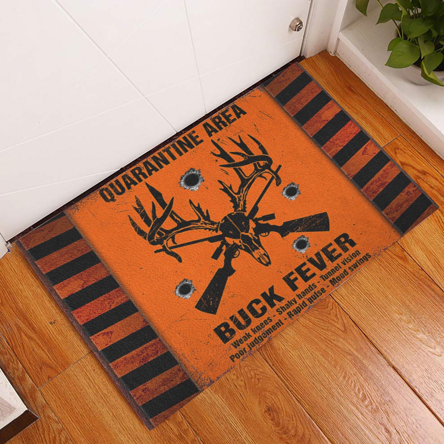 Ohaprints-Doormat-Outdoor-Indoor-Hunting-Quarantime-Area-Buck-Fever-Hunter-Rubber-Door-Mat-757-