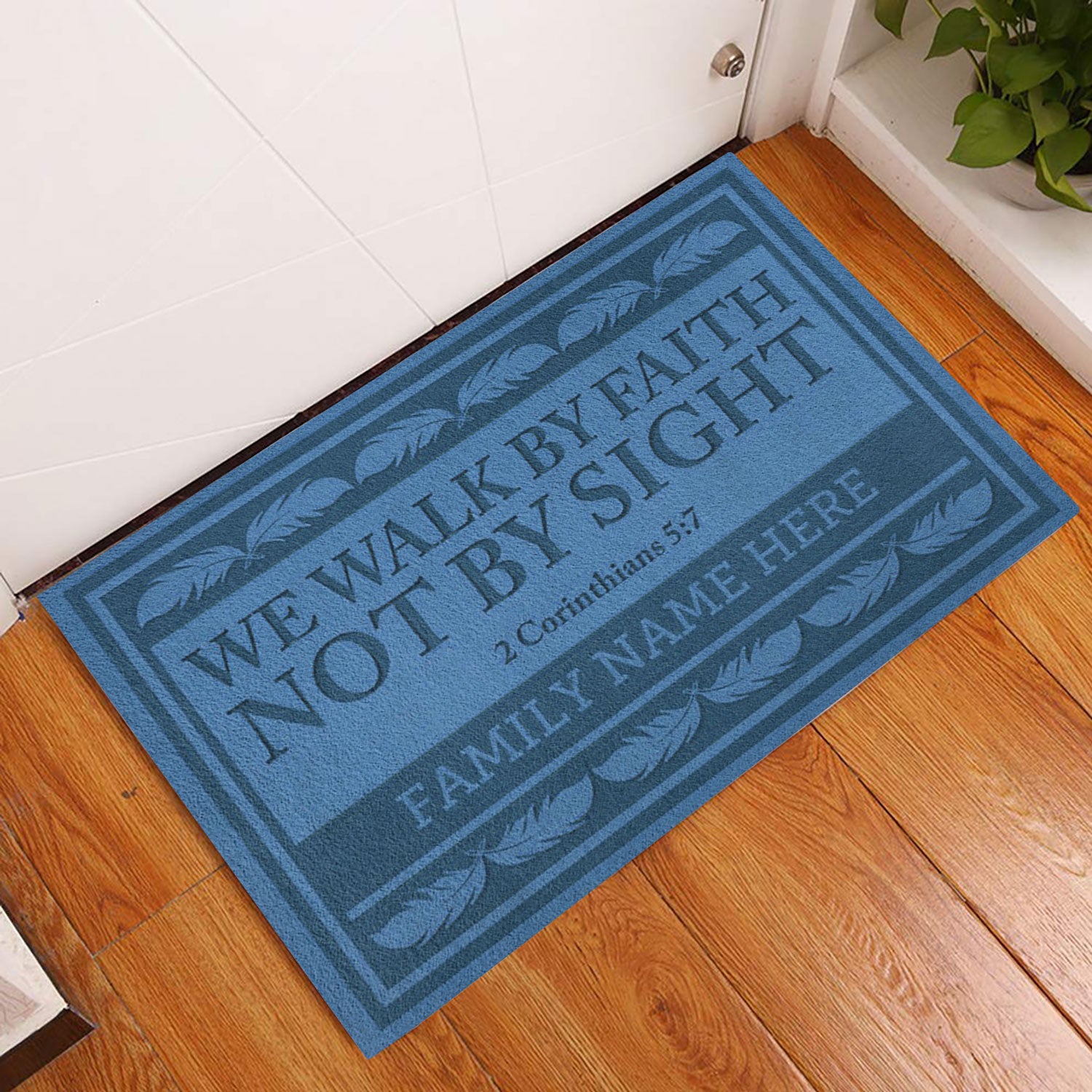 Ohaprints-Doormat-Outdoor-Indoor-God-We-Walk-By-Faith-Not-By-Sight-Custom-Personalized-Name-Rubber-Door-Mat-759-