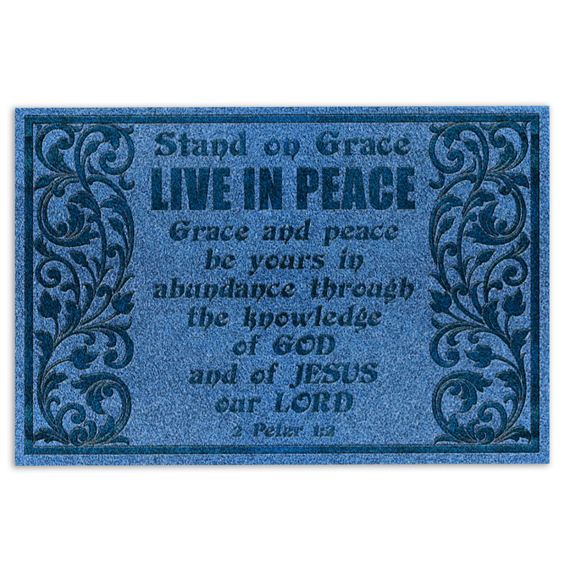 Ohaprints-Doormat-Outdoor-Indoor-God-Family-Stand-On-Grace-Live-In-Peace-Rubber-Door-Mat-764-18'' x 30''