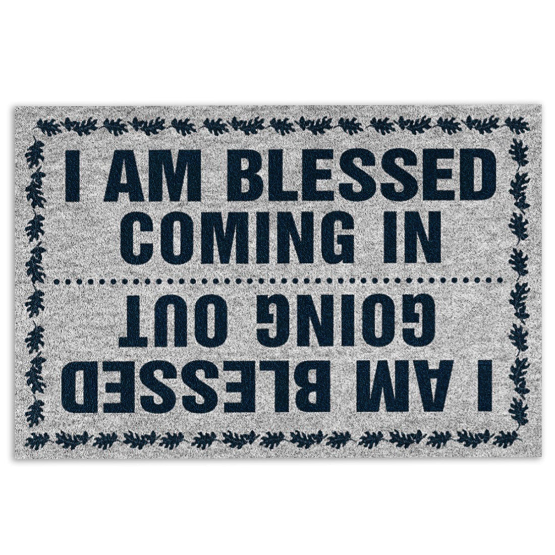 Ohaprints-Doormat-Outdoor-Indoor-God-Family-I-Am-Blessed-Coming-In-I-Am-Blessed-Going-Out-Rubber-Door-Mat-767-18'' x 30''