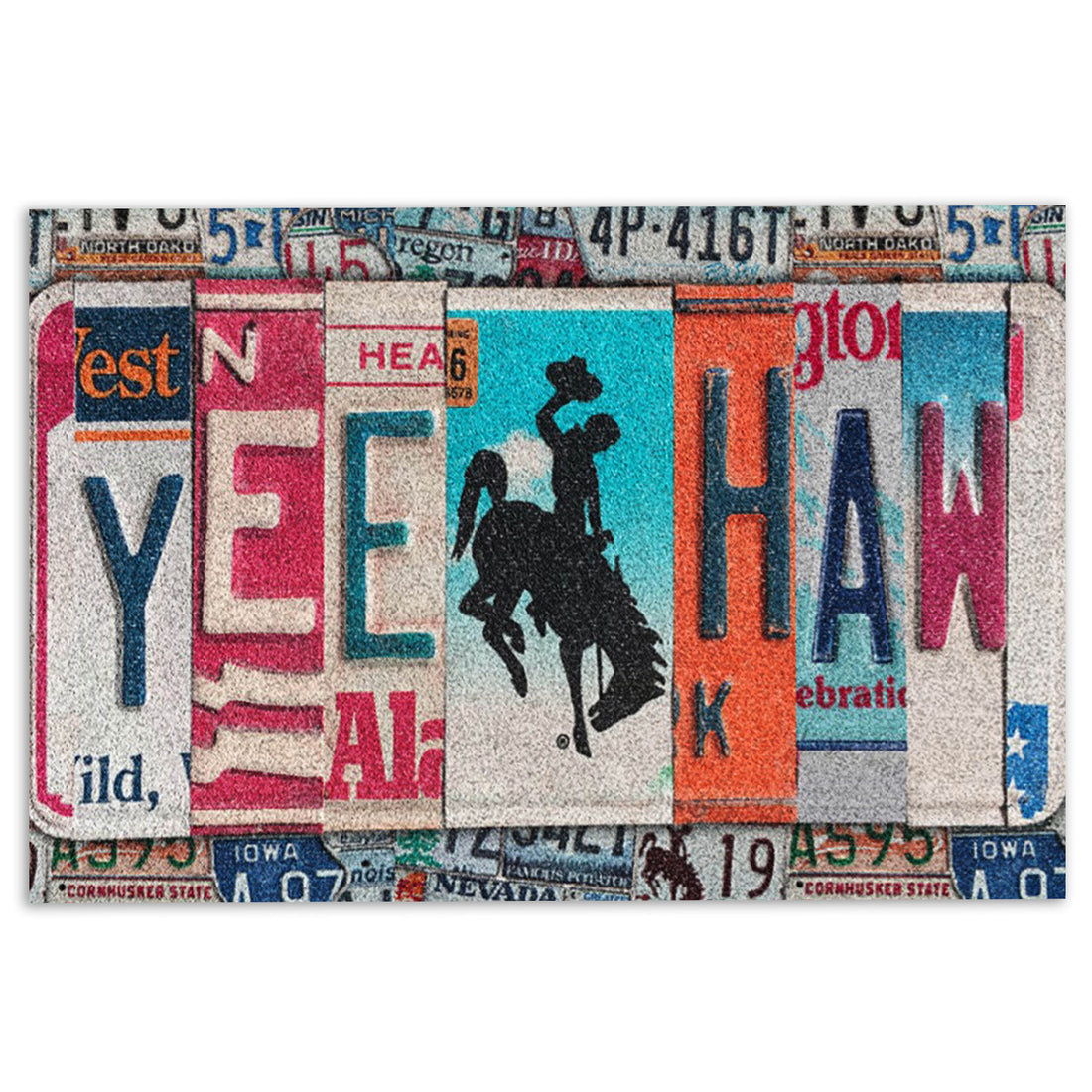 Ohaprints-Doormat-Outdoor-Indoor-Cowboy-Cowgirl-Yeehaw-Rubber-Door-Mat-768-18'' x 30''