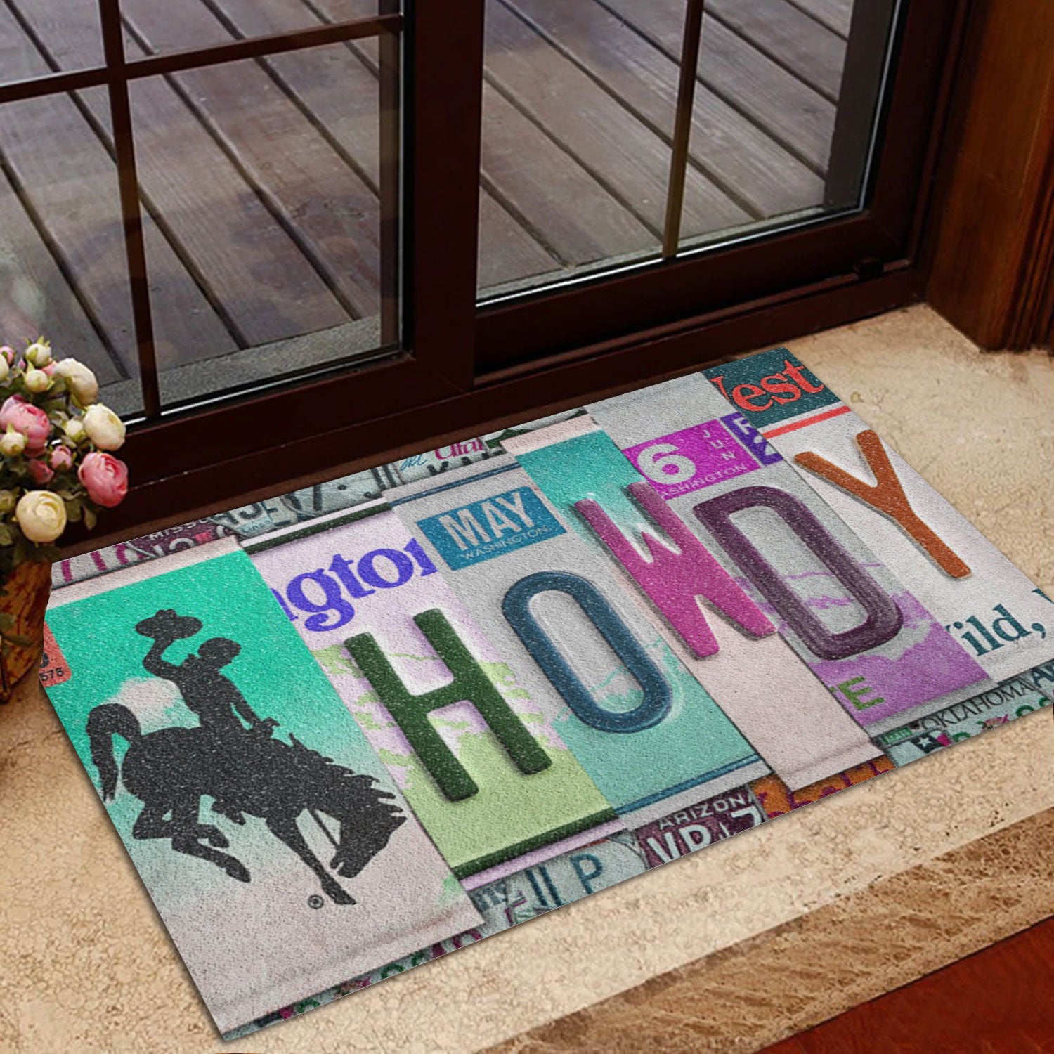 Ohaprints-Doormat-Outdoor-Indoor-Cowboy-Cowgirl-Howdy-Rubber-Door-Mat-770-